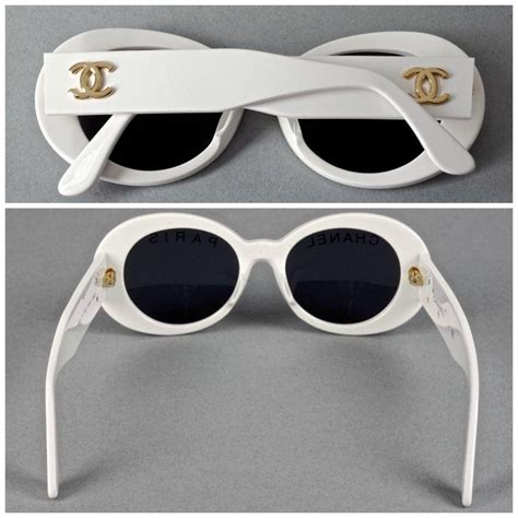 vintage chanel sunglasses white|CHANEL White Sunglasses for Women .